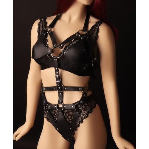 Fashion Harness Belt Punk Gothic Style Womens Leather Belt Full Body Bondage Erotic Lingerie Adjust Suspender Festival Clothing