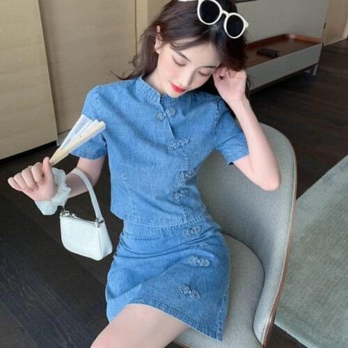 Europe and the United States explosion models old denim overalls large size solid color hole sexy jeans