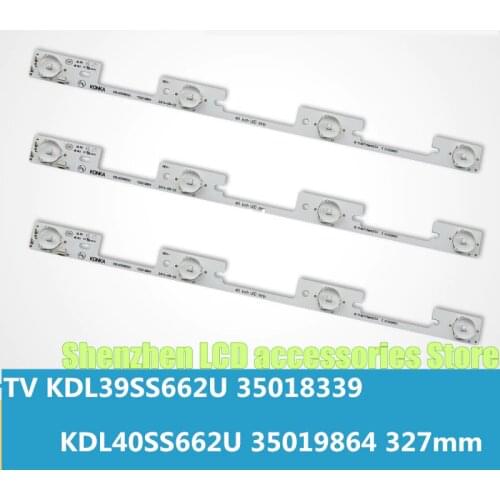 10 Pieces 4 LEDs* 6V LED backlight bar for Konka 39 inches TV KDL39SS662U 35018339 Konka 40 inches KDL40SS662U 35019864 327mm