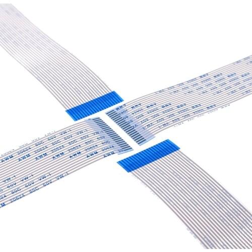 100pcs FFC FPC Flexible Flat Cable 1.25 mm pitch 20 PIN 50 75 100 120 150 200 300 450 520 Same Contact Sides Type A Forward