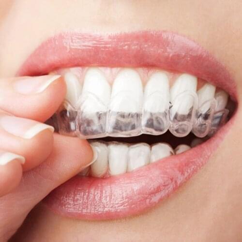 2pc Teeth whitening tray Thermoforming tooth tray Dental Mouthguard Oral Hygiene Dental Bleaching Tooth Whitener MouthGuard Care