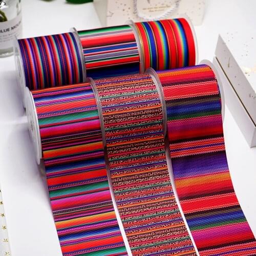 DIY Cartoon Stripe Printed Grosgrain Ribbon For Craft Supplies Sewing Accessories 5 Yards. 28047