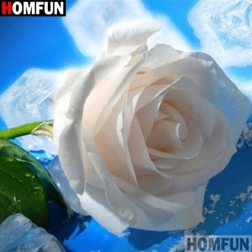 HOMFUN Full Square/Round Drill 5D DIY Diamond Painting "flower" Embroidery Cross Stitch 5D Home Decor A16359