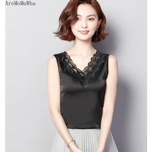 Женские шелковые майки AreMoMuWha China At AliExpress