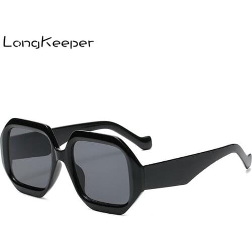 Oversized Square Sunglasses Women 2021 New Luxury Brand Polygon Sun Glasses Female Vintage Shades Black Eyewear zonnebril dames