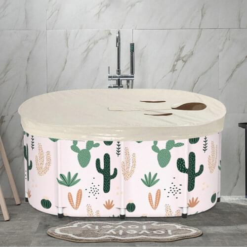 Household Folding Bath Barrel Adult Bathing Foldable Bath Barrel Thickening Portable Full-body Hot Tub