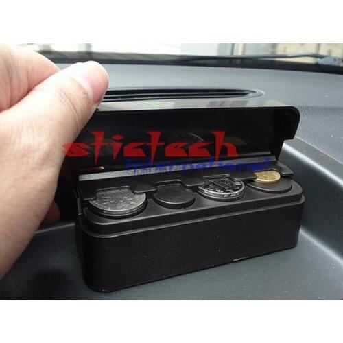 By dhl or ems 100pcs Auto Car Coin Pocket Cases Storage Boxes Plastic Holder Organizer hot sale black multifunction