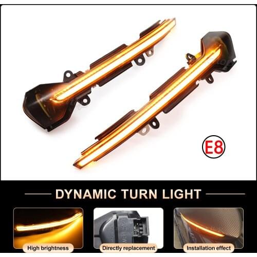For Seat Leon III Mk3 5F ST FR Cupra Arona KJ7 Dynamic LED Turn Signal Blinker Side Mirror Flasher Lights