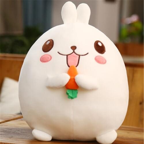 Fancytrader New Lovely 60cm Plush Bunny Toys Big Soft Stuffed Anime White Love Carrot Rabbit Doll for Kids Gifts 3 Models