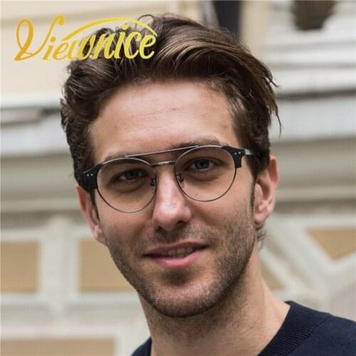 Hot Lunettes de vue Round vintage glasses frame Men Transparent Women Eyeglasses Frame Brand designer high polishing Metal new