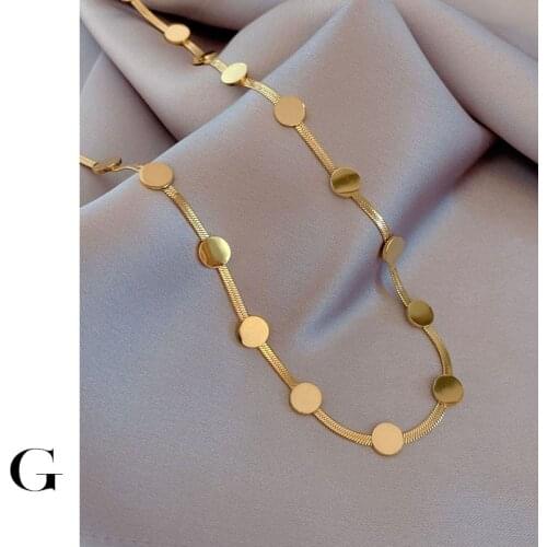 GHIDBK Temperament Chain Titanium Steel Snake Necklaces For Womem Trendy Modern Choker Minimalist Gold Color Collar Gift Jewelry