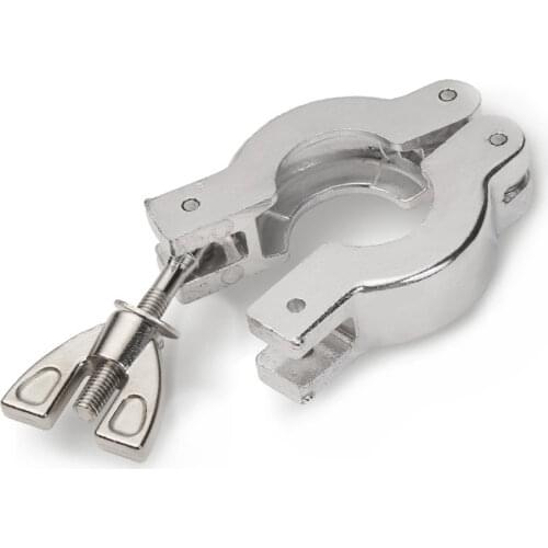 KF-10/16/25/40/50 Aluminum alloy Vacuum Tri Clamp With Or Without Bracket + NBR O-ring
