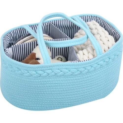 Baby Diaper Storage Box Multifunctional Storage Bag 100% Cotton Storage Basket Portable Tote Bag Toy Storage Diaper Bag