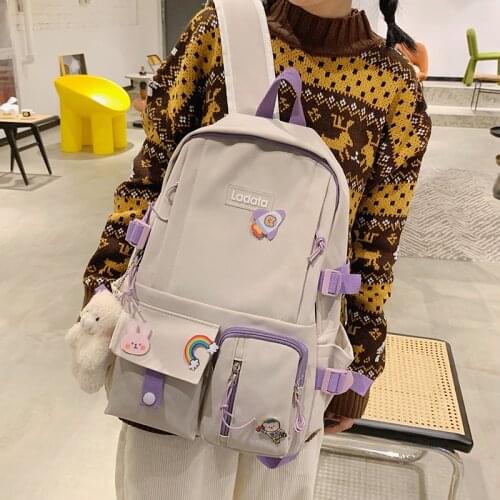 Cute Nylon Women Backpack Fashion Lovely Multifunctional Rucksack for Girls School Bag Student Bookbag Mochila Escolar