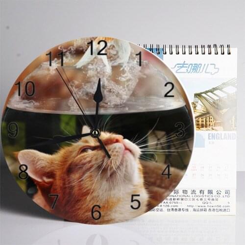 Cute Cats Pattern 25CM Wall-Clocks Decor Numeral Digital Dial Mute Silent Digital Clocks Battery Operated Kitchen Wall Clocks