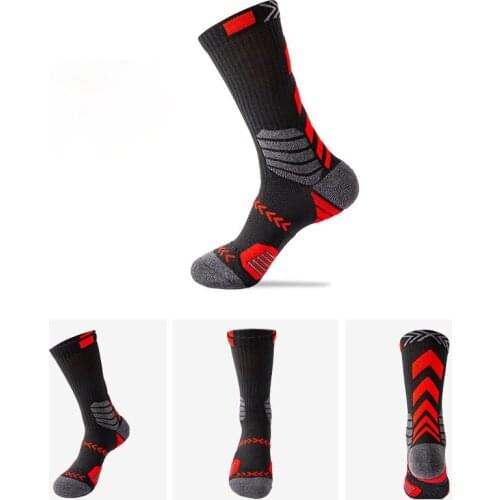 Trend Cycling Socks for Men Outdoor Breathable Mesh Fabric Sport Socks Men Running Shock Absorption Basketball Socks Men