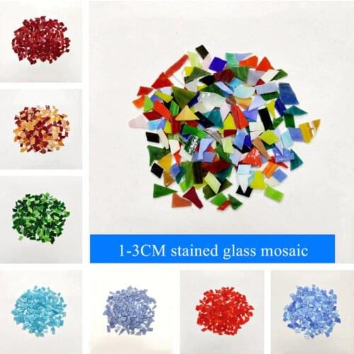 200g=225pcs 1cm Multi Colors Glitter Square Crystal Glass Tiles for DIY Wall Crafts Mosaic Stone Making Tiles Home Decoration
