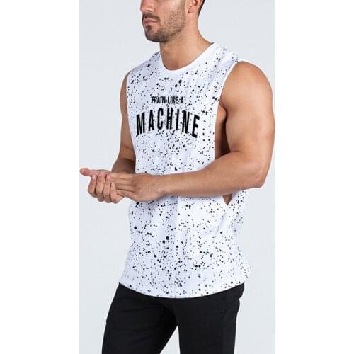 New Fashion Clothing Mens Tank Tops Cut Off Bodybuilding tank gym Fitness Men Vest Sleeveless Shirts Workout O-Neck tops