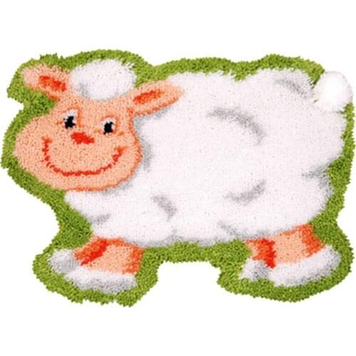 Latch Hook Rug Kit Carpet embroidery DIY Unfinished Crocheting Yarn Mat Latch Hook Rug Kit Floor Mat Picture Carpet Set sheep