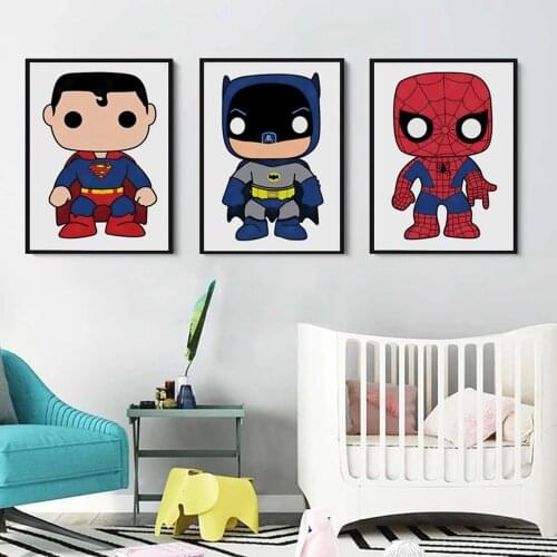 Nordic Living Room Mural One Piece Decor Cartoon Marvel Superheroes Wall Canvas Print Painting Spiderman Posters Home Decoration