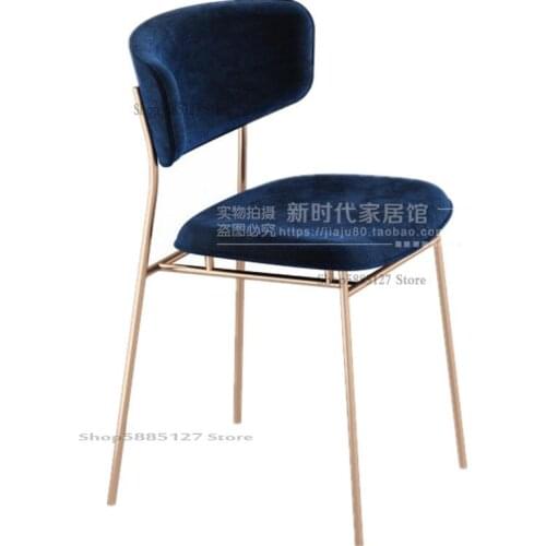 Nordic Dining Chair Home Personality Modern Minimalist Net Red Chair Light Luxury Backrest Stool Designer Cafe Backrest Chair