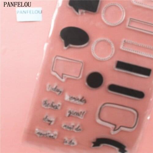 PANFELOU Floating dialog box Transparent Clear Silicone Stamp/Seal DIY scrapbooking/photo album Decorative clear stamp sheets