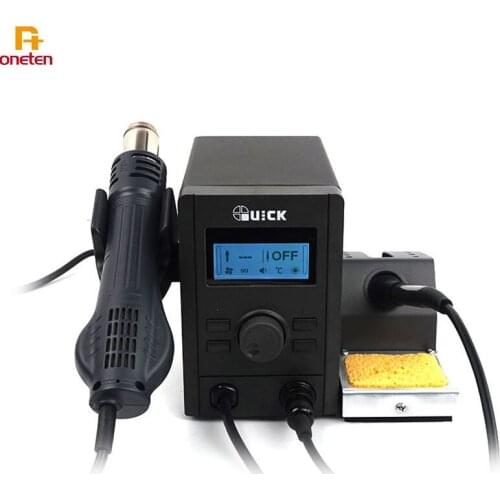 Quick 715 2 in 1 Hot Air Gun And Soldering Iron Digital Display Soldering Station Heat Gun Soldering Tool For Motherboard Repair