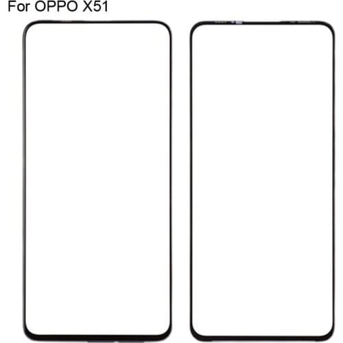 2PCS For OPPO X51 Front LCD Glass Lens touchscreen For OPPO X 51 Touch screen Panel Outer Screen Glass without flex OPPOX51