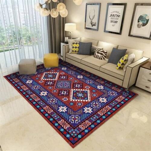 Persian Printed Rug European Style Living Room Carpet Classical Floral Ethnic Rug Moroccan Rug Sofa