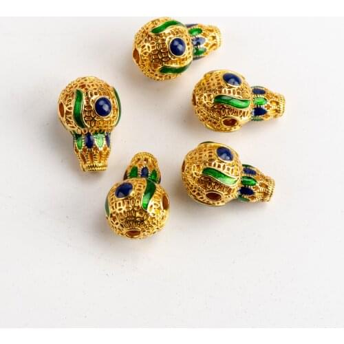 Calabash Shape Pendant Gold panted Alloy Charms Jewelry Findings & Components For Jewelry Pendants Making #JY309