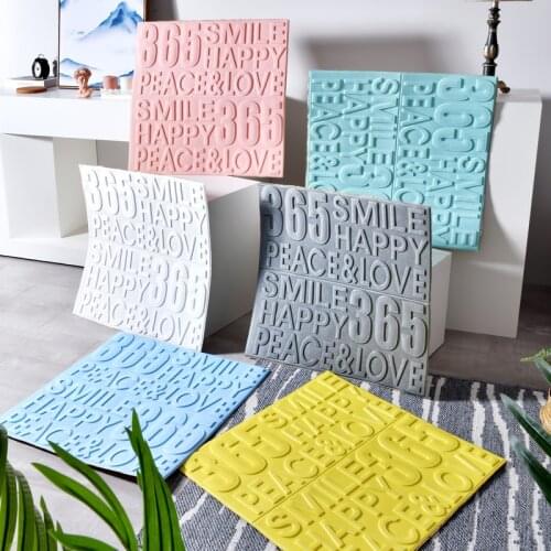 Letter Self-Adhesive 3D Wall Panels on the Wall Sound-Absorbing Wall Stickers Home Decor Living Room Sound Insulation for Rooms