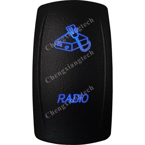 Radio Car Boat Blue Led Lasor 5 Pin Rocker Toggle Switch On Off 12v 24v Marine Grade for Carling Arb Narva 4x4