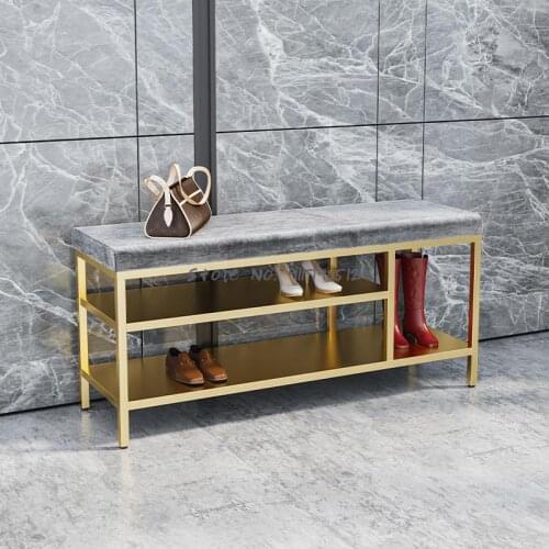 Nordic minimalist modern INS same paragraph shoe changing stool door shoe stool entrance shoe cabinet net celebrity popular same