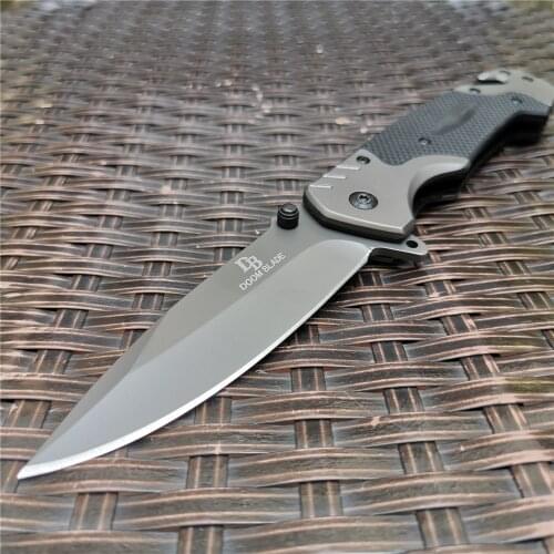 Folding Knife Tactical Combat Pocket Knives Hunting Multi Tools 7Cr13MOV Blade G10 Handle for Outdoor Survival, Camping and EDC