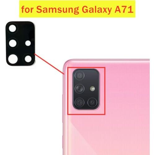2pcs for Samsung Galaxy A71 Back Camera Glass Lens Main Rear Camera Lens with Glue for Galaxy A71 Repair Spare Parts
