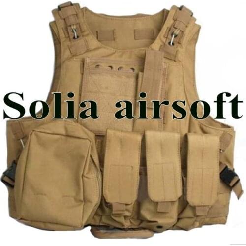 Tactical wire steel molle plate carrier hunting vest WIRE-STEEL-IN Sand