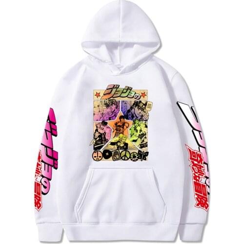 2020 Harajuku JOJOs Bizarre Adventure Unisex Hoodies Clothes Anime JOJO Printed Men Hoodie Streetwear Casual Sweatshirts