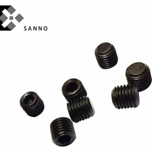 100pcs 12.9 Grade M3x3 - M4x25 Socket set screws internal hex socket head cap screws flat point bolts fastener thread rods