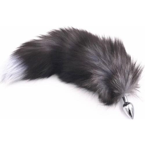 High Quality Metal Plug With 40cm Length Fox Tail Party Surprise Gift
