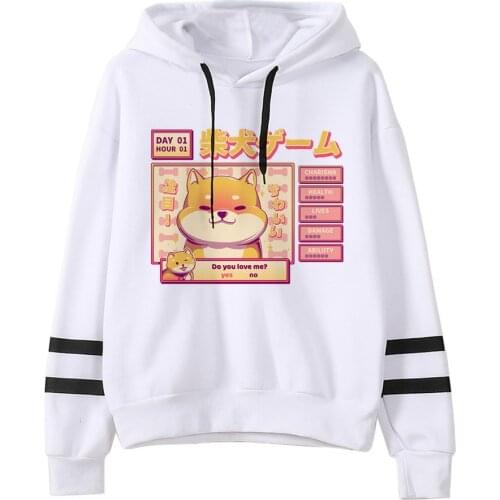 Shiba Inu Hoodie Harajuku Funny Hoodies Women Ullzang Cute Korean Style Vintage Grunge Kawaii Sweatshirt 90s Hoody Female Girls