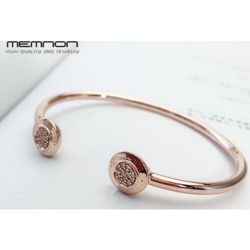 Memnon Silver bracelet 925 Sterling Silver New Classic open rose Bracelets for women silver S925 Signature bangle fine jewelry