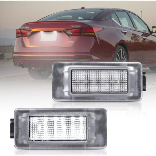 2Pcs Canbus Car LED License Number Plate Lamp Tail Light for NISSAN Serena C27 2016 Altima Paltinum 2019 Error free xenon white