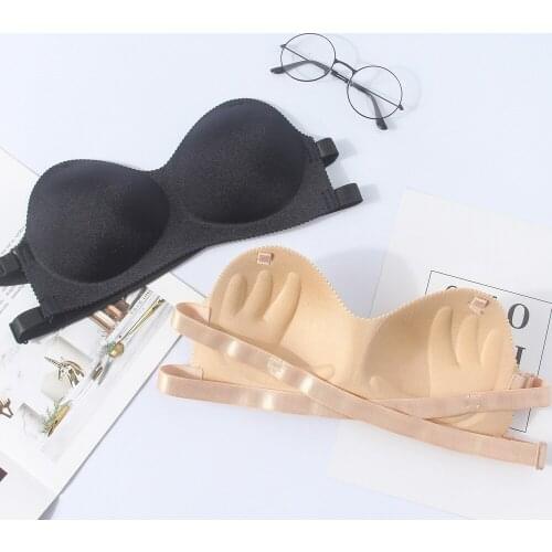 3D Sexy Lingerie Seamless Sport Bra U Type Backless Strapless Top Bra Push Up Bralette Brassiere Women Underwear zn02