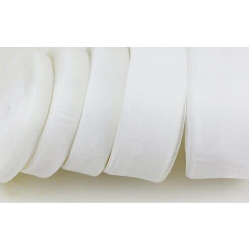 50 yards/roll) White organza ribbon wholesale gift wrapping decoration ribbons (12/15/20/25/40/50mm)