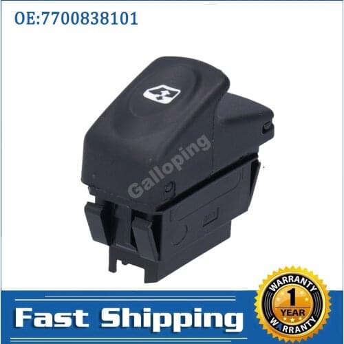 6 Pin Auto Electric Power Window Control Switch Regulator Button For Renault Clio Kangoo Megane Front Right Car Parts 7700838101