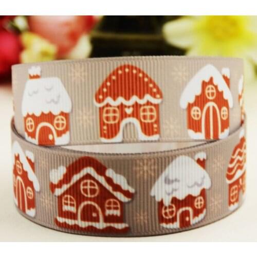 22mm 25mm 38mm 75mm Ruban satin Christmas printed Grosgrain Ribbon Hair Accessories party decoration 10 Yards X-02702