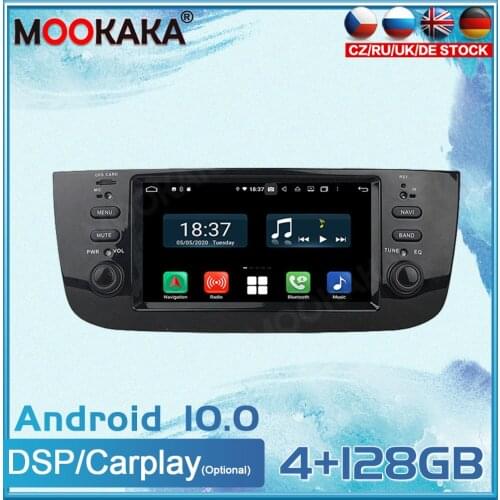 Android 10.0 4G+128G For Fiat Linea 2014 2015 Car Radio GPS Navigation Multimedia Player Radio Tape Auto Stereo Headunit Carplay