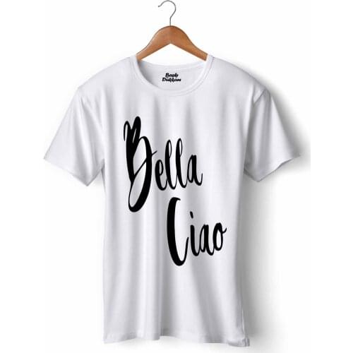 Bella Ciao Printed White Men Women Unisex Tshirt High Quality Famous Turkish Fabric Textile T-shirt Production 2