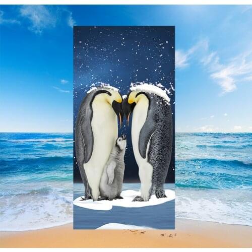 Free shipping Cute Penguin Swan Owl Pattern Adult Kids Yoga Spa Swim Bath Beach Towel Blanket Throw