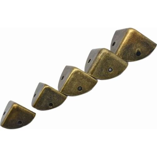 20-35mm Bronze Vintage Box Corner Protector Triangle Metal Box Decorative Edge Safety Guard Corner clip Metal Jewelry Box Corner